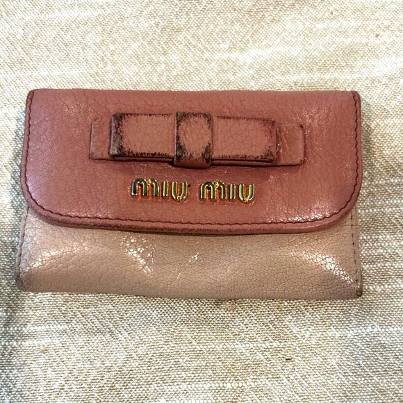 Vintage Miu Miu Pink and Beige Key Case - Picture 5 of 5